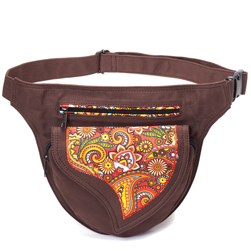 Women'S Bum Bags - Annmouler 여성용 허리 가방, 캔버스 패브릭