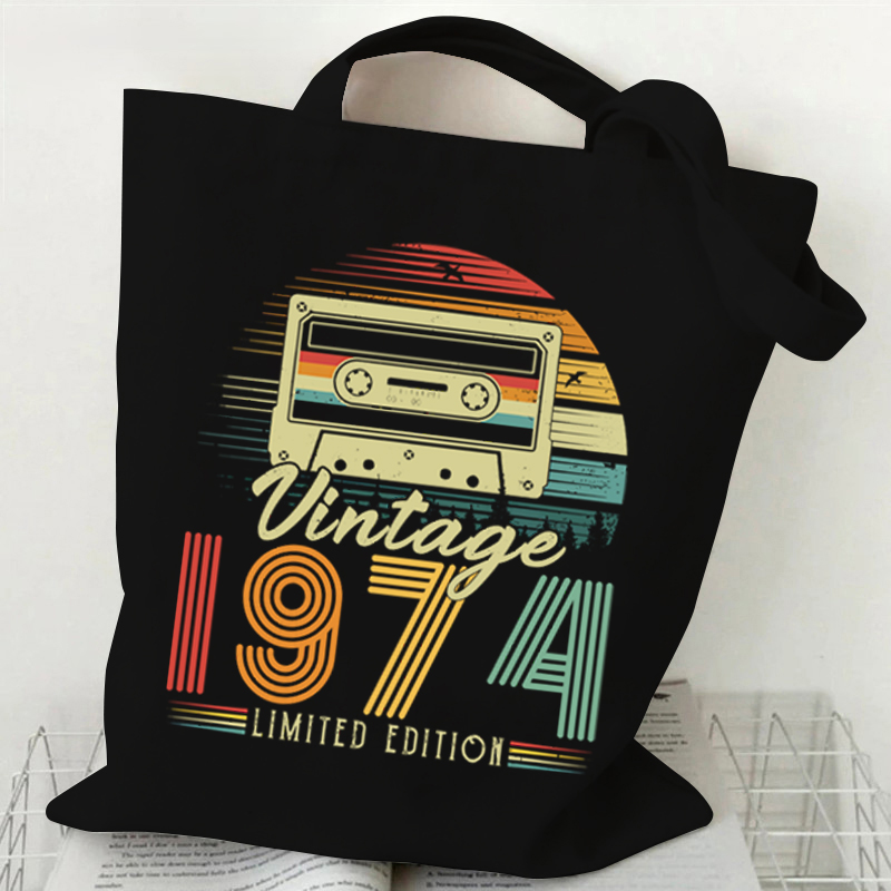 Women Bags Low Price - 여성용 핸드백 빈티지 1974 캔버스 쇼핑백