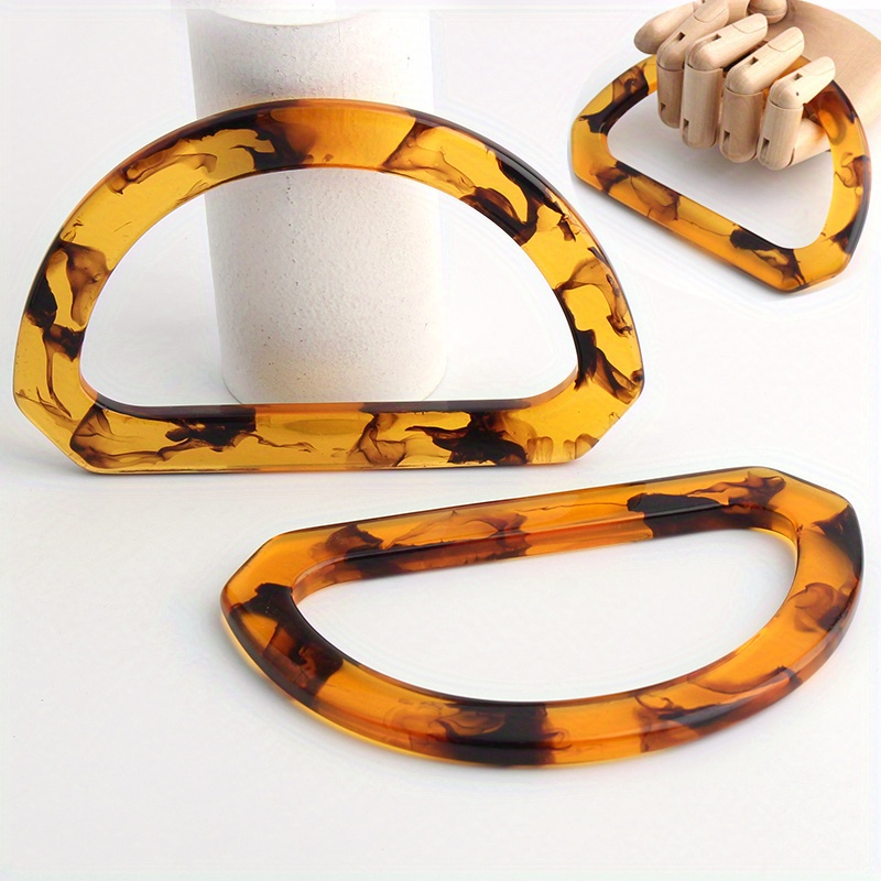 Tortoiseshell Bag Acrylic - 2PCS D 자형 아크릴 거북이 껍질