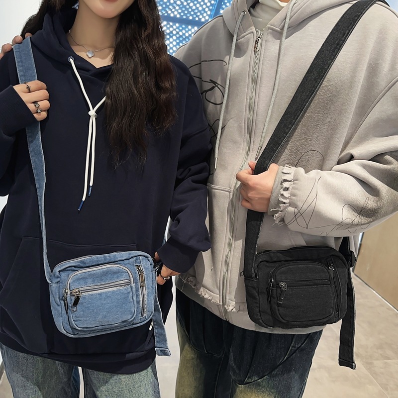 Women'S Bags Longchamp - 레트로 다용도 체스트 백 워시드 데님