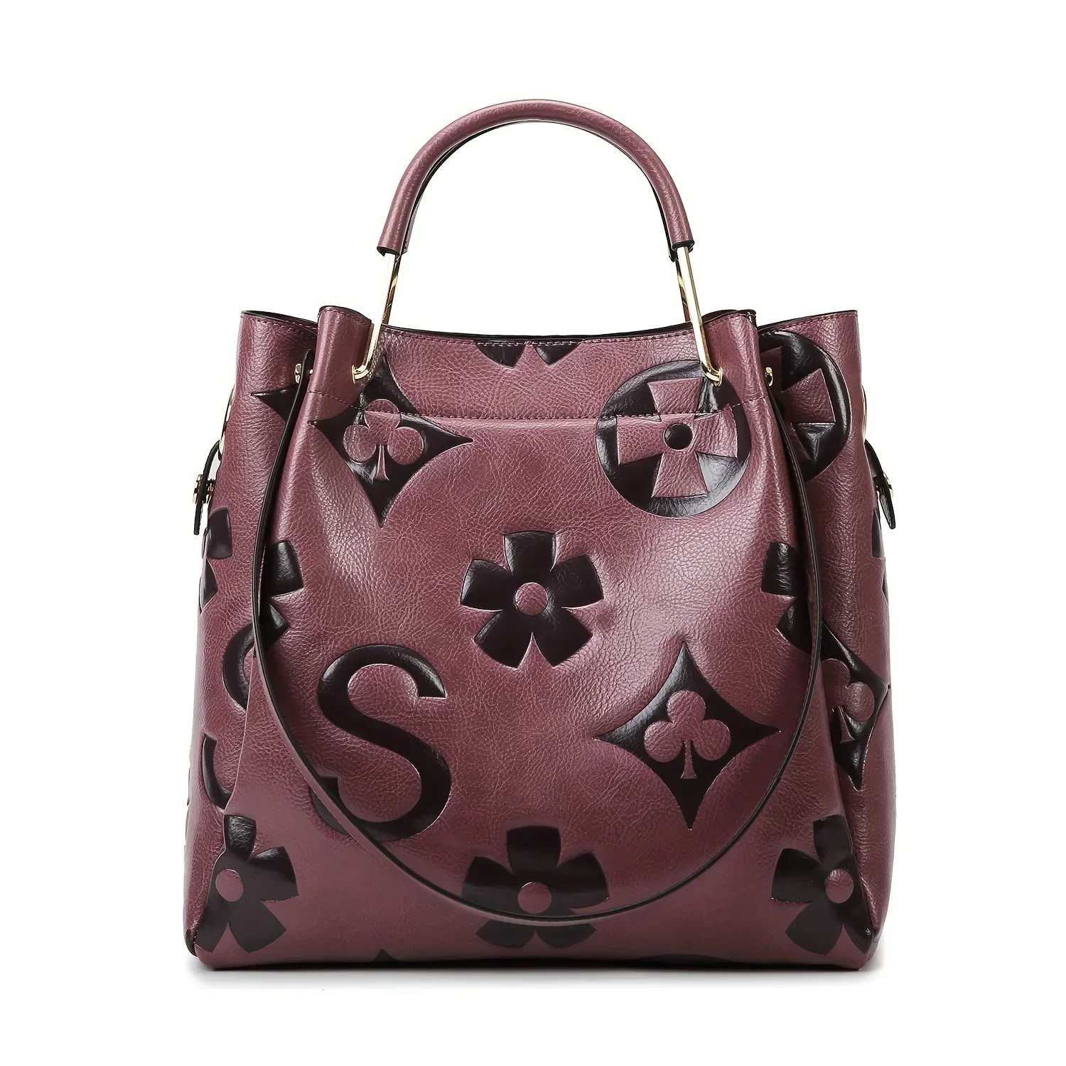 우아한 꽃무늬 인조 가죽 가방 - 조절 가능한 스트랩이 - Women Bags Zip 리뷰 및 가격
