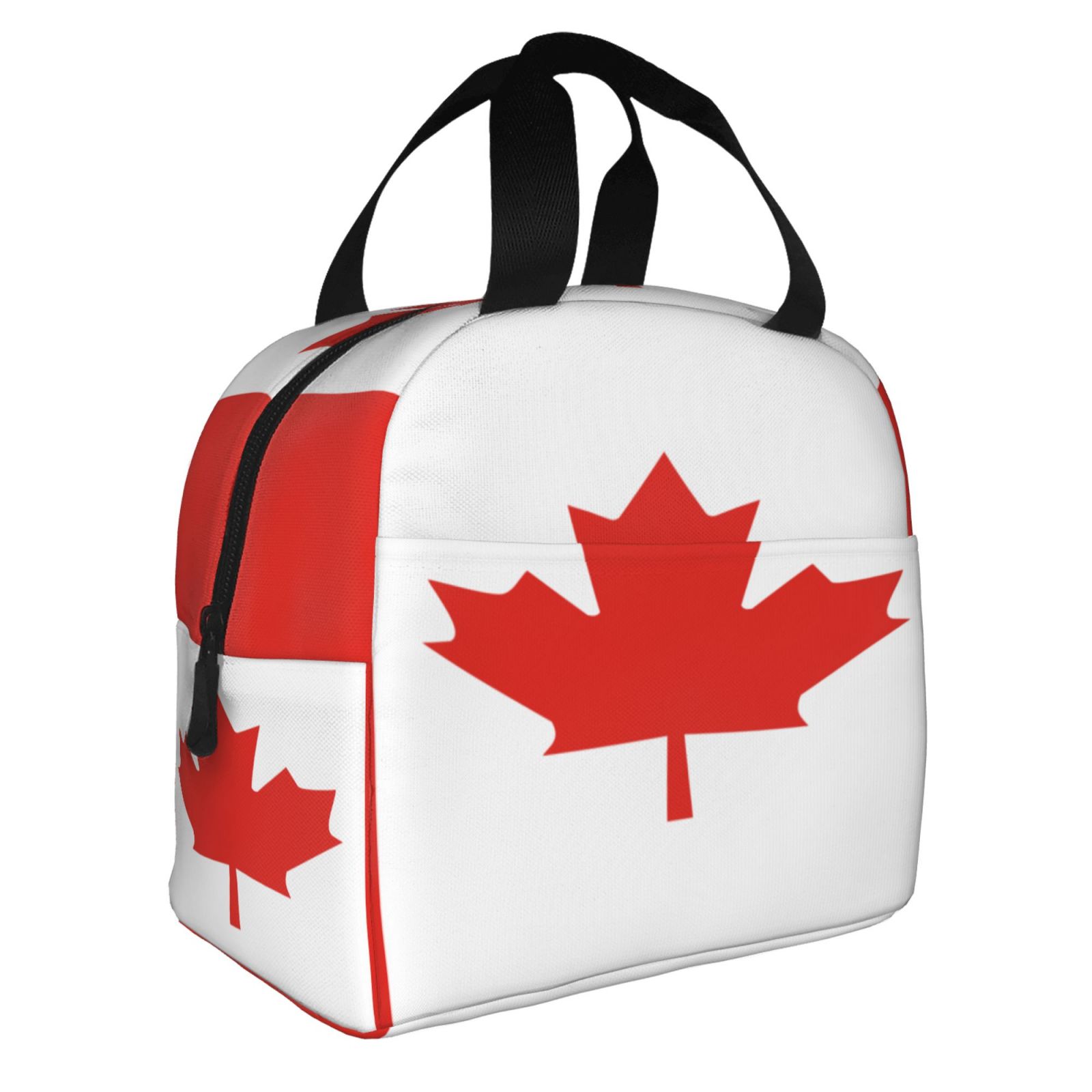 캐나다 국기 패턴 점심 가방 여성 휴대용 쿨러 열 절연 - Women Bags In Canada 리뷰 및 가격