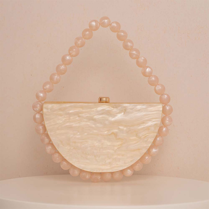 럭셔리 진주 빛 구슬 체인 클러치 지갑, 아크릴 거북이 - Tortoiseshell Bag Acrylic 리뷰 및 가격
