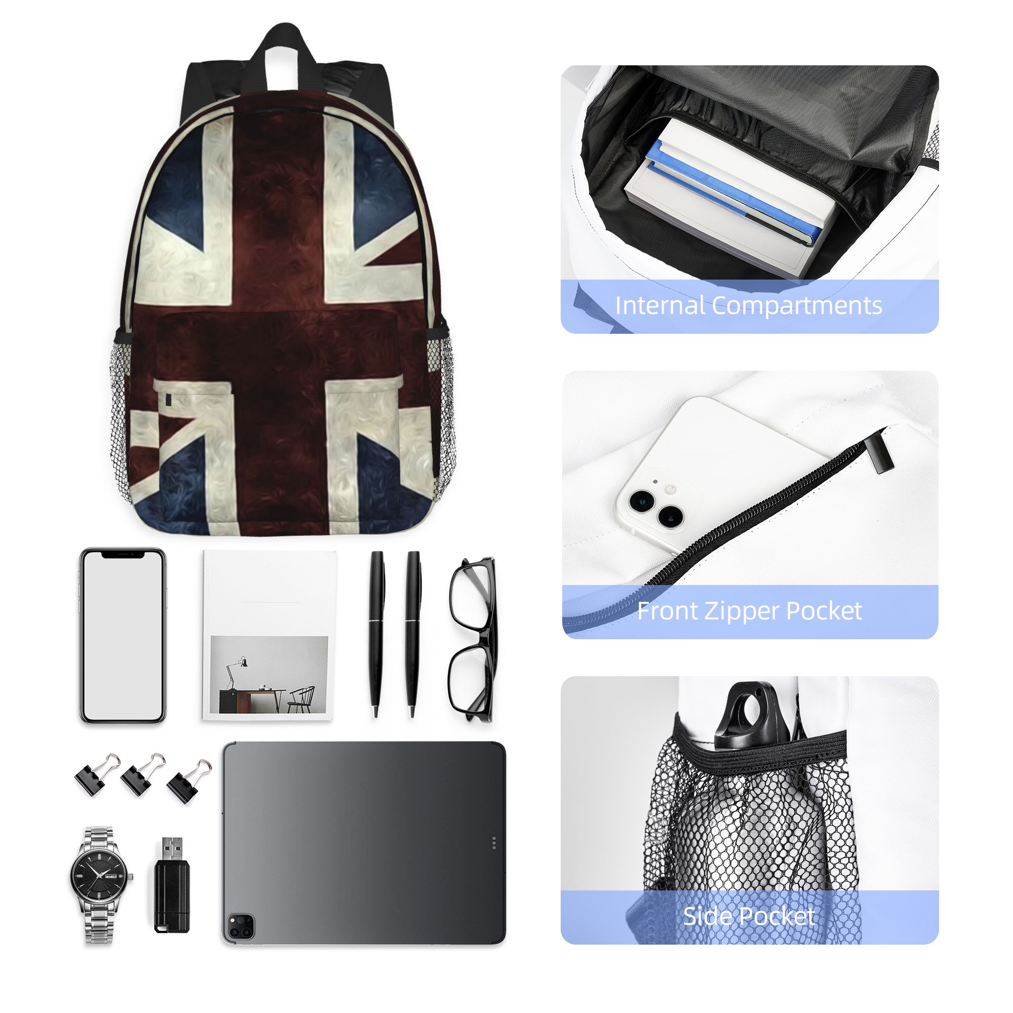 영국의 유니온 잭 국기 배낭, 핫세일 데이팩, 대용량  - Women Bags Uk Sale 리뷰 및 가격