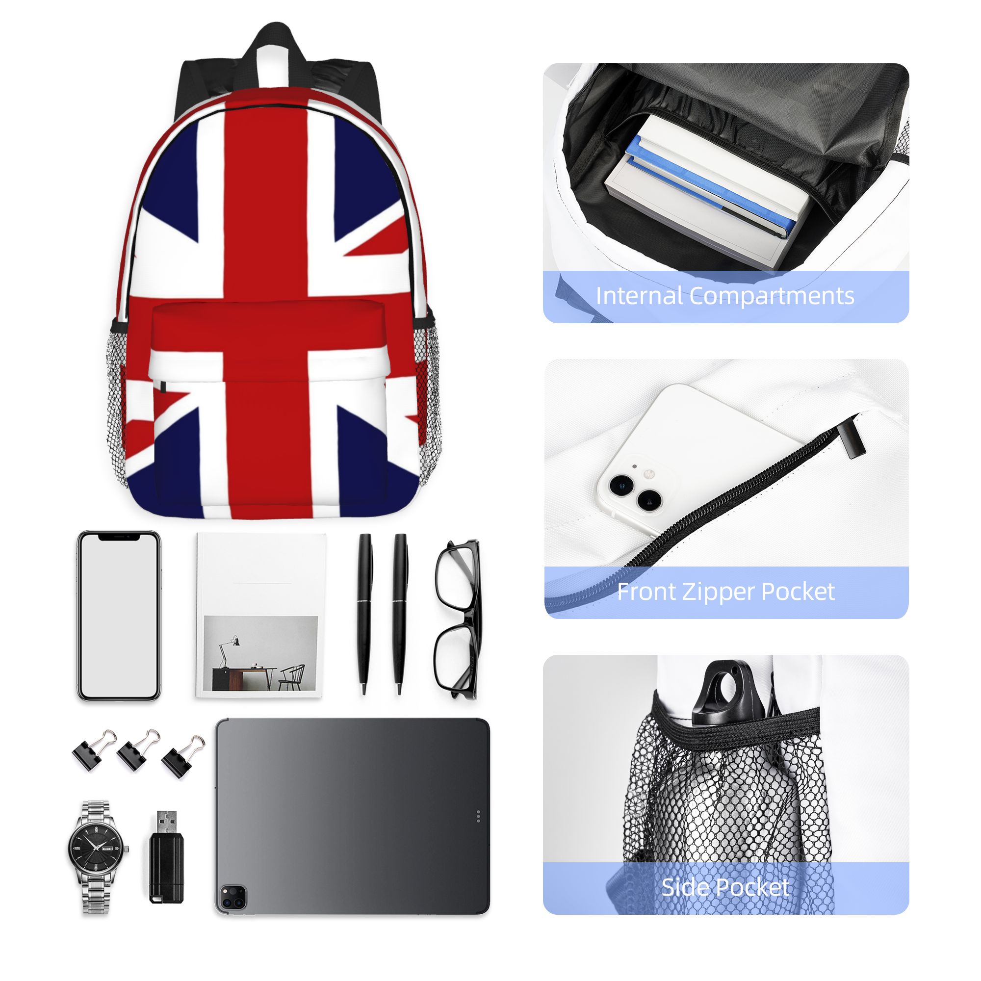 영국의 유니온 잭 국기 배낭, 핫세일 데이팩, 대용량  - Women Bags Uk Sale 리뷰 및 가격