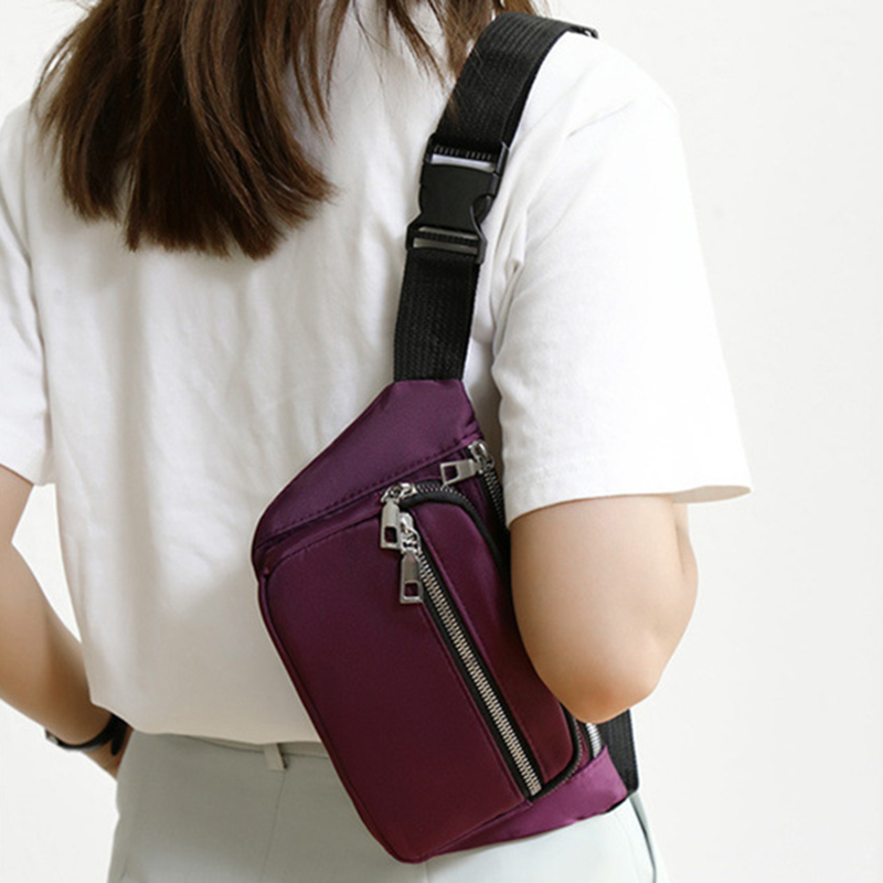 옥스포드 천 허리 가방 지퍼 체스트 백 스포츠 여행 여 - Women'S Bum Bags 리뷰 및 가격