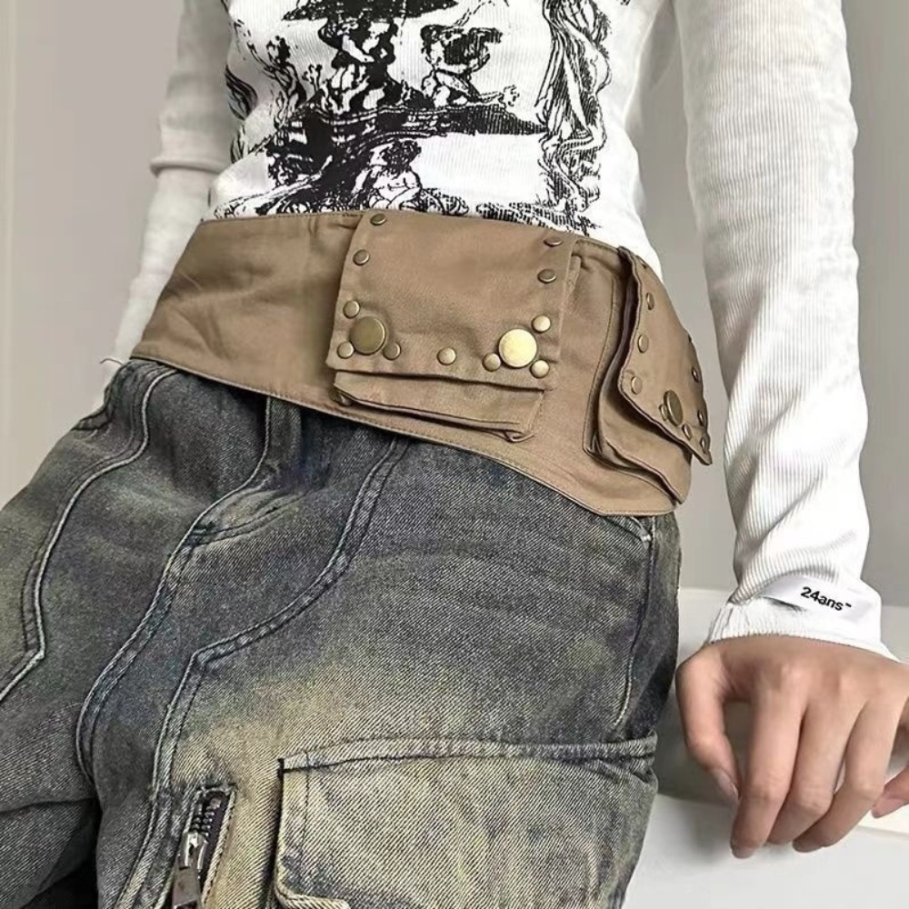 허리 가방 합금 그런지 벨트 코튼 빈티지 웨이스트밴드  - Women'S Bum Bags 리뷰 및 가격