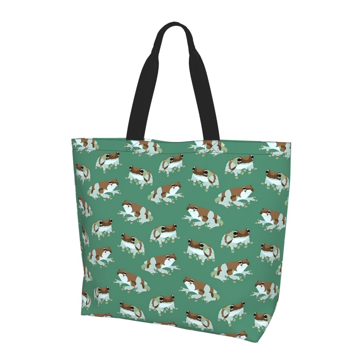 아마존 우유 개구리 패턴 쇼핑 토트 백 캔버스 대용량  - Women Bags Amazon 리뷰 및 가격