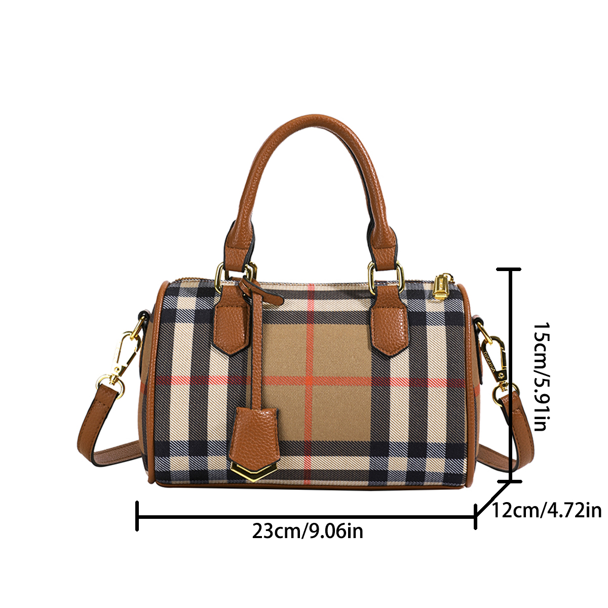 대용량 클래식 스트라이프 플래드 패턴 숄더백 PU 크로 - Women Bags Zip 리뷰 및 가격