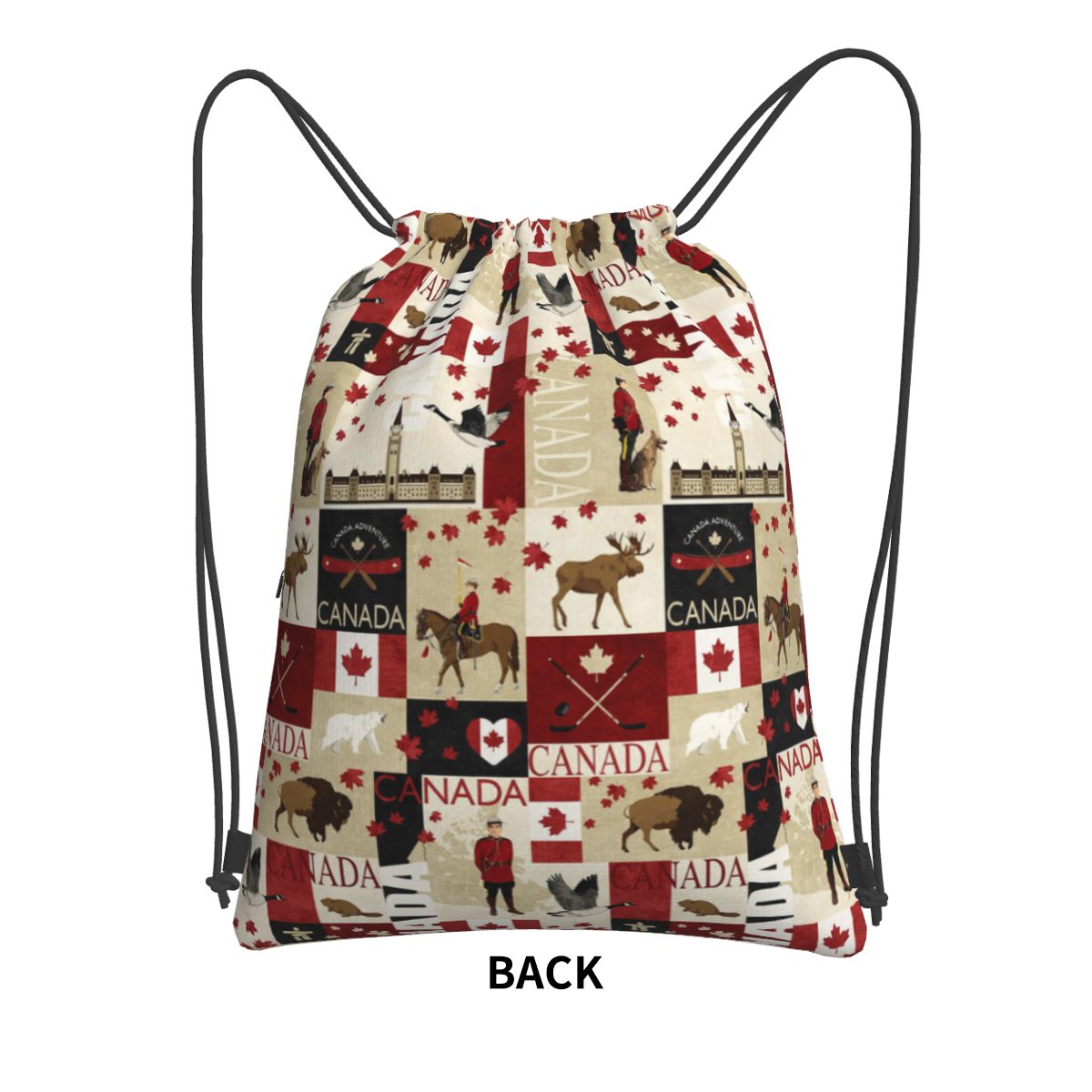 캐나다 국기 국가 문화 배낭 캐주얼 드로스트링 가방 잡 - Women Bags In Canada 리뷰 및 가격
